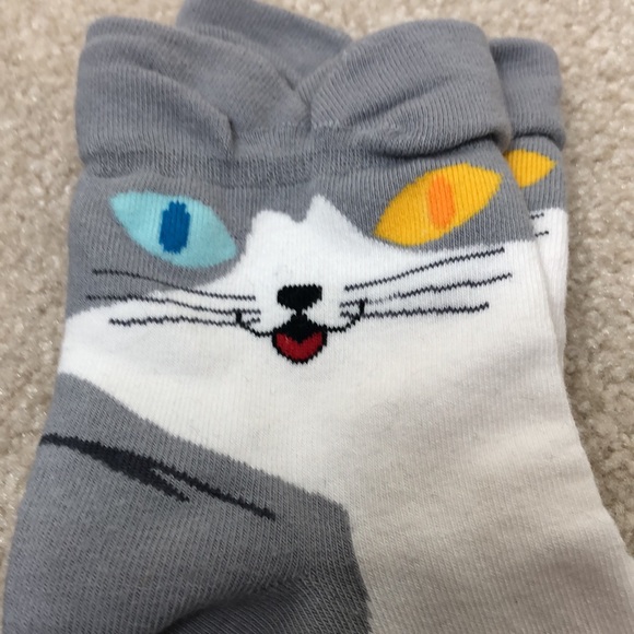 Women’s Cat Socks (Pair of 3) - Picture 4 of 5